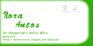 nora antos business card